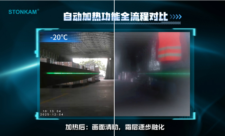 叉车高清无线监控摄像头带激光定位&除雾除霜功能