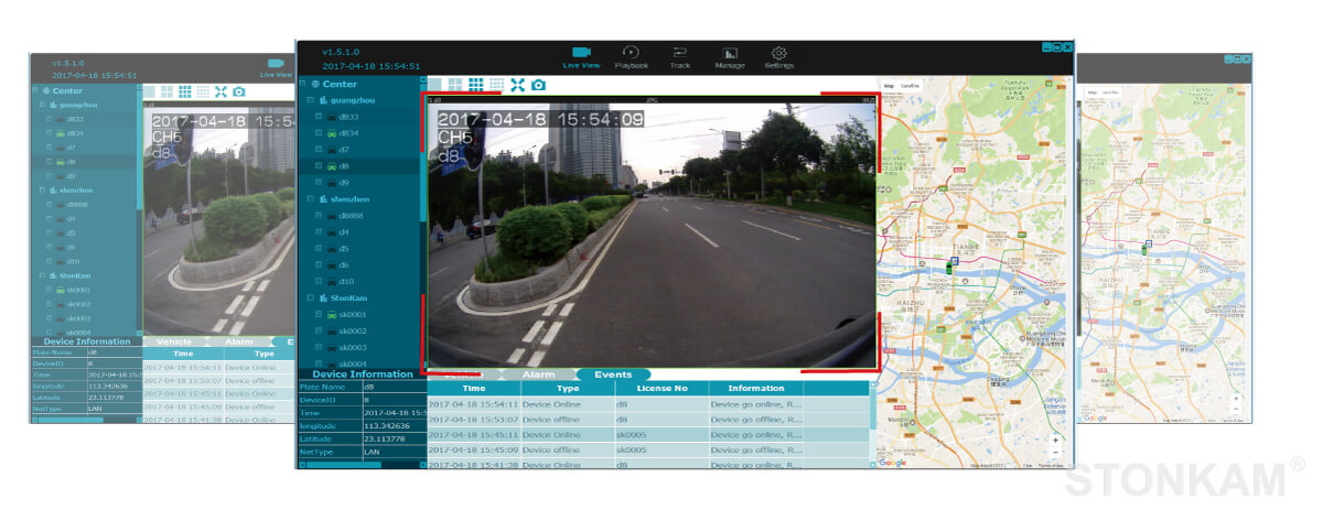 防水4路SD卡车载高清录像机