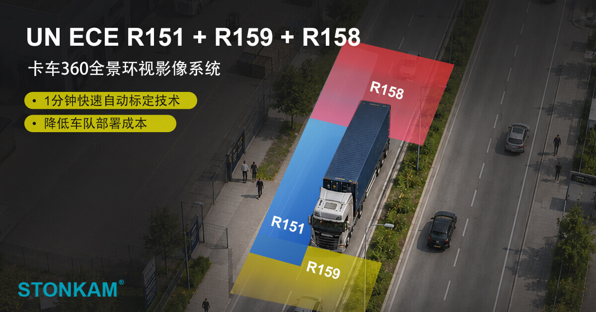 敏视STONKAM 360卡车全景环视系统可帮助车队满足UN ECE R151、158、159的合规要求